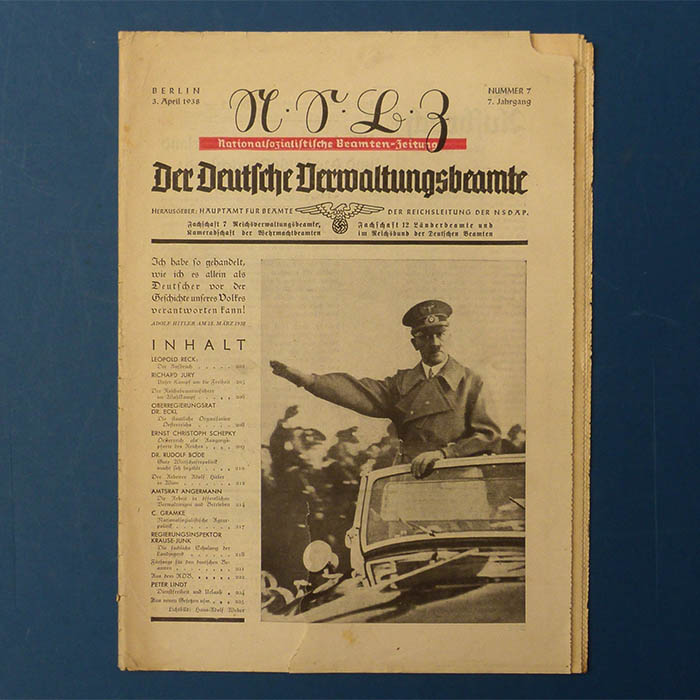 Der Deutsche Verwaltungsbeamte, Zeitschrift, 1938