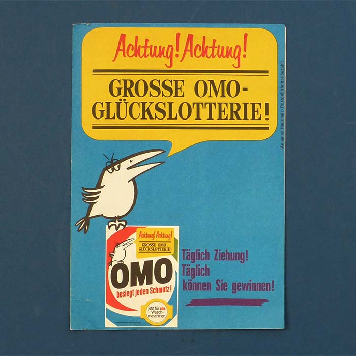 OMO - Glückslotterie, Waschpulver, Werbeplakat