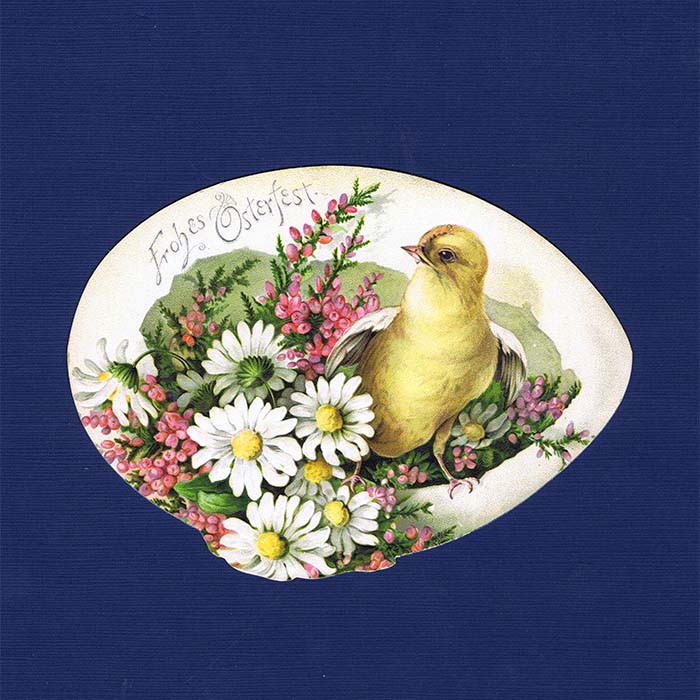 Alte Glückwunschkarte, Frohe Ostern, 1891