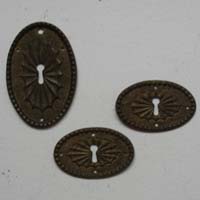 Konvolut alte Möbelbeschläge, 3 Stück, Messing