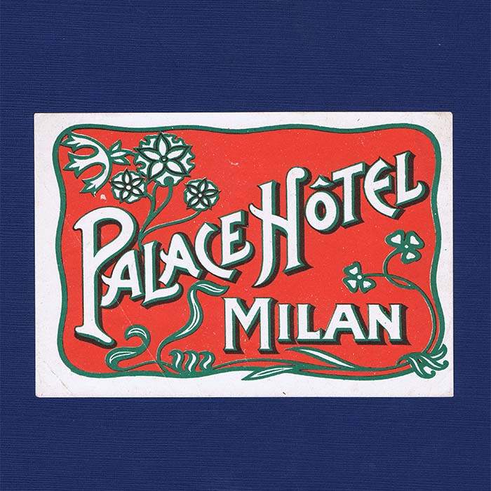 Palace Hotel Milan, Italien, Kofferkleber