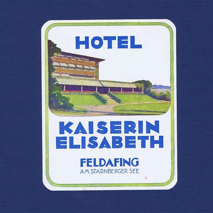 Hotel Kaiserin Elisabeth, Feldafing, Label