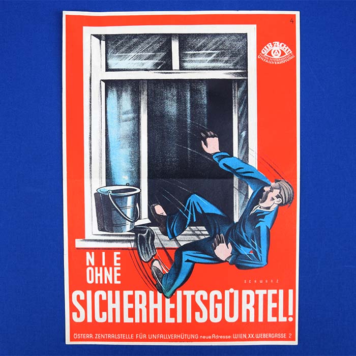 Nie ohne Sicherheitsgürtel, Plakat, Gib Acht, um 1938