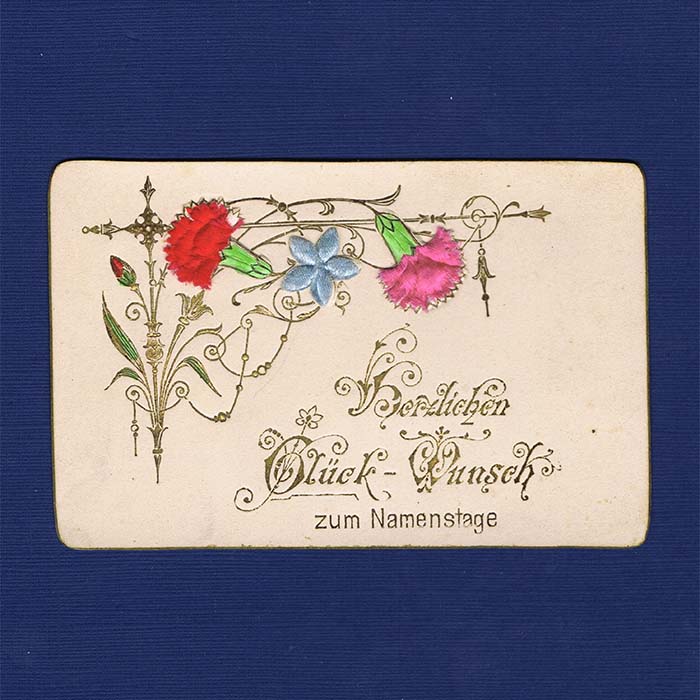 Glückwunschkarte, Herzlichen Glück-Wunsch zum Namenstag