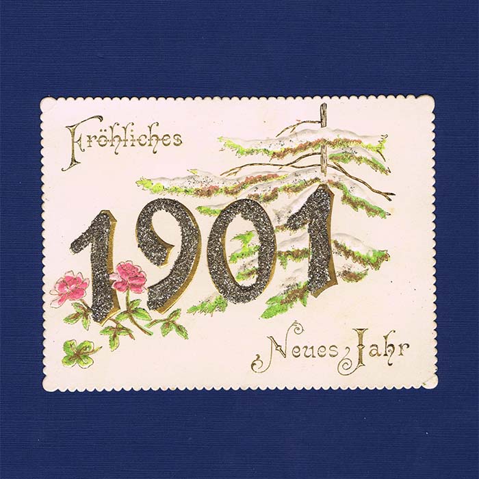 Glückwunschkarte, Fröhliches 1901 Neues Jahr