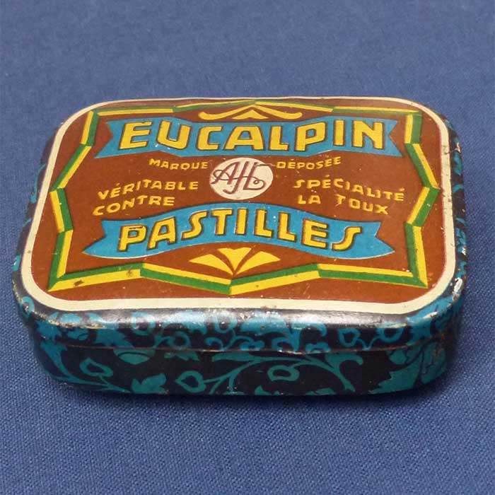 Eucalpin Pastilles, Art Deco, Blechdose