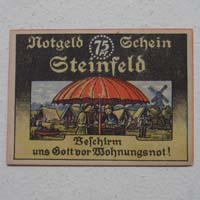 Notgeld, Steinfeld, Beschirm uns Gott, 1921 
