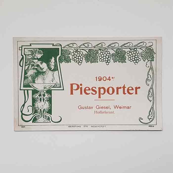 Piesporter 1904, original Weinetikett, G. Giesel