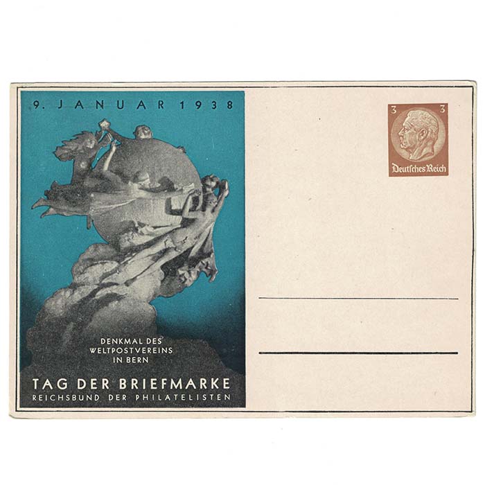 Tag der Briefmarke, Postkarte, 9. Januar 1938