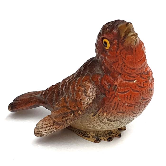 Wiener Bronze, Vogel, Bronze, Rotkehlchen
