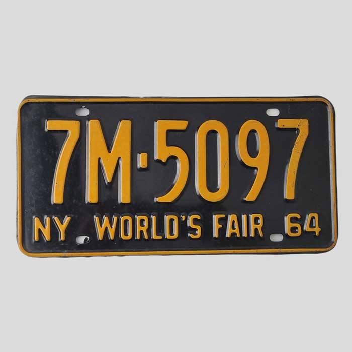 NY World's Fair 1964, Nummerntafel, USA