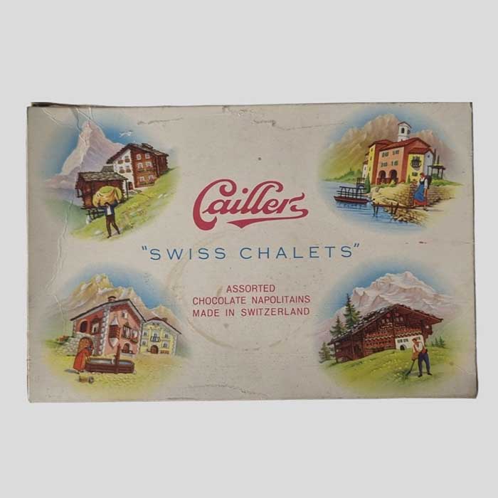 Caillers - Swiss Chalets, Schokolade, Pappschachtel