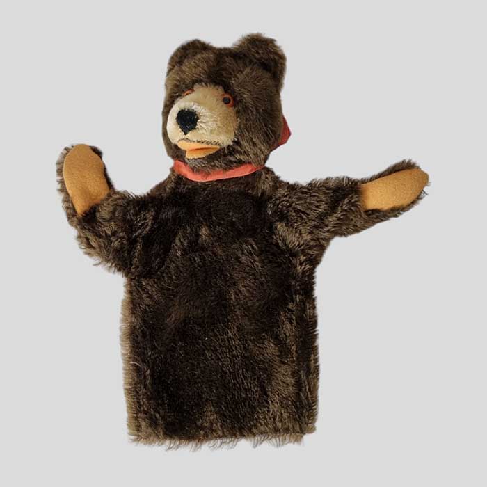 Handpuppe, Steiff, Teddy Baby, Glasaugen, 1956