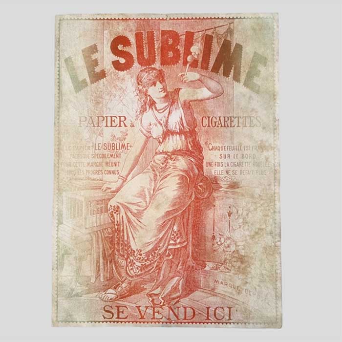 Le Sublime, Zigarettenpapier, Tür-Werbung, um 1890