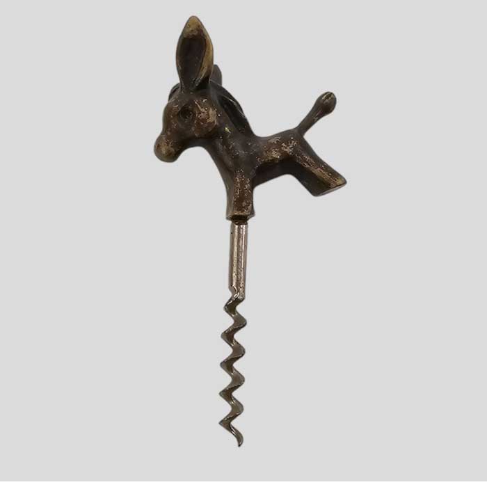 Esel, Korkenzieher / corkscrew, sehr schön