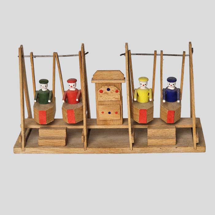 Kinderspiel, Erzgebirge, Holz, Miniatur Schaukel 