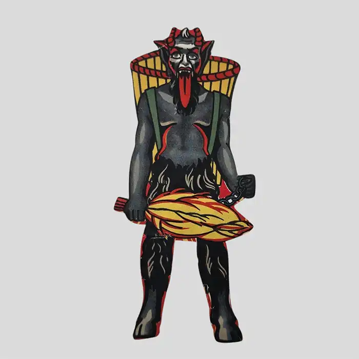 Krampus, Papier, Oblate, sehr alt