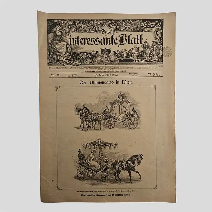 Der Blumenkorso in Wien, 1892, Zeitschrift