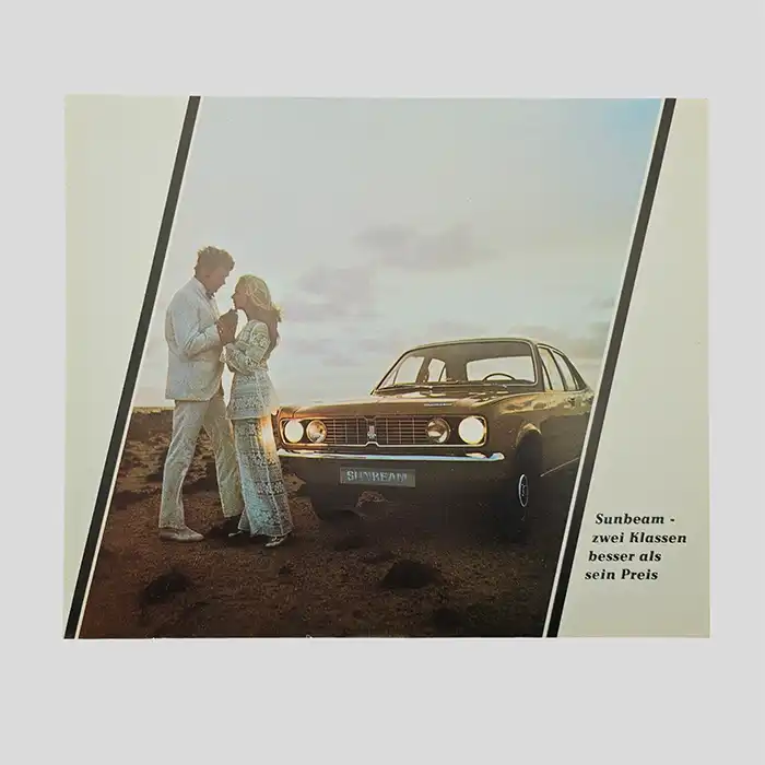 Sunbeam, zwei Klassen, Autoprospekt