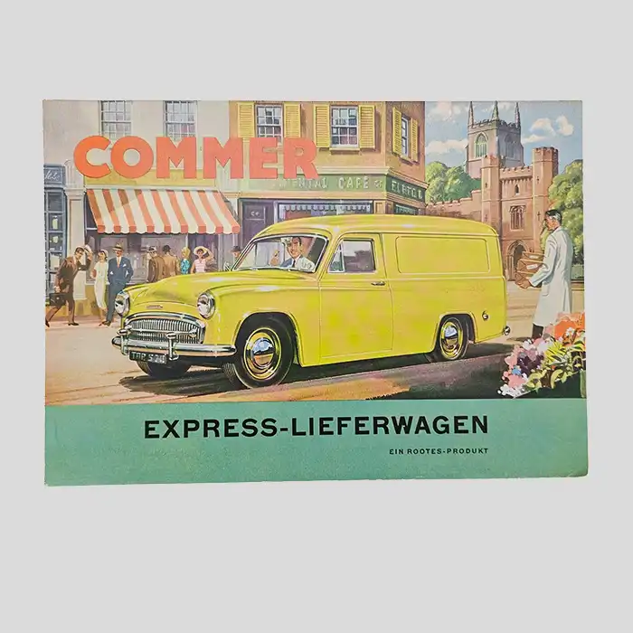 Commer Express-Lieferwagen, Rootes, Autoprospekt, 1957