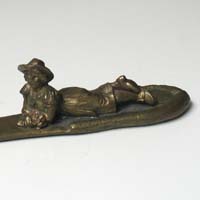Brieföffner, Bronze, Frauenmotiv