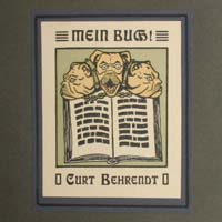 Exlibris, Hunde-Motiv / Bulldoggen