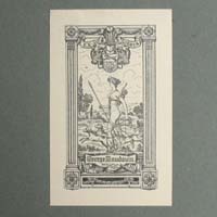 Exlibris, Georg Baudouin, Motiv: Göttin Diana