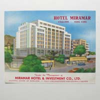 Hotel Miramar, Kowloon, Hong Kong, Label
