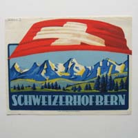 Schweizer Hof Bern, signiert, Hotel-Label