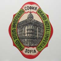 Grand Hotel Imperial, Sofia, Bulgarien, Label
