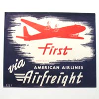 American Airlines, Airfreight, Fluglinie, Label