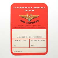 SAS - Scandinavian Airlines System, Air Express Label