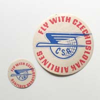 CSA - Czechoslovak Airlines, Fluglinie, 2 x Label