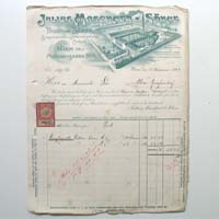 Julius Maschner & Söhne, Wien, alte Rechnung, 1908