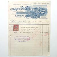 Adolf S. Titze, Linz, alte Rechnung, 1907