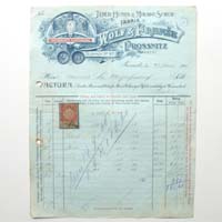 Wolf & Franze, Prossnitz / Mähren, alte Rechnung, 1908