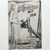 Das Mädchen mit den Schwarzen Strümpfen, Filmprogramm