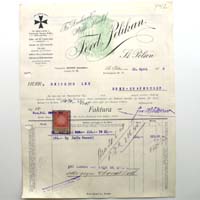 Ferd. Pelikan, St. Pölten, alte Rechnung, 1908