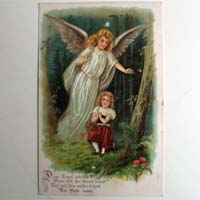Schutzengel mit Kind, Ansichtskarte