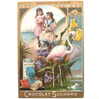 Chocolat Suchard, Neuchâtel, Werbekarte / Reklamebild