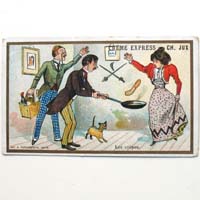Crême Express, Ch. Jux, Paris, Werbekarte / Reklamebild