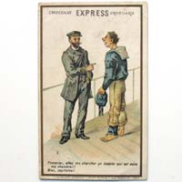 Chocolat Express, Paris, Werbekarte / Reklamebild