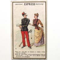 Chocolat Express, Paris, Werbekarte / Reklamebild