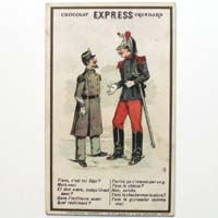 Chocolat Express, Paris, Werbekarte / Reklamebild