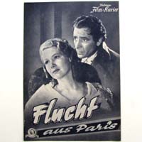 Flucht aus Paris, Filmprogramm