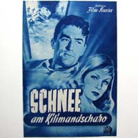 Schnee am Kilimandscharo, Gregory Peck, Filmprogramm