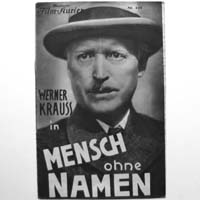Mensch ohne Namen, Fritz Grünbaum, Filmpogramm