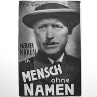 Mensch ohne Namen, Werner Krauss, Filmprogramm