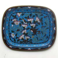 kleiner Cloisonné Teller, emailliertes Kupfer, um 1900