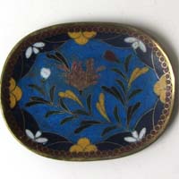 kleines Tellerchen, Cloisonné, emailliert, um 1900